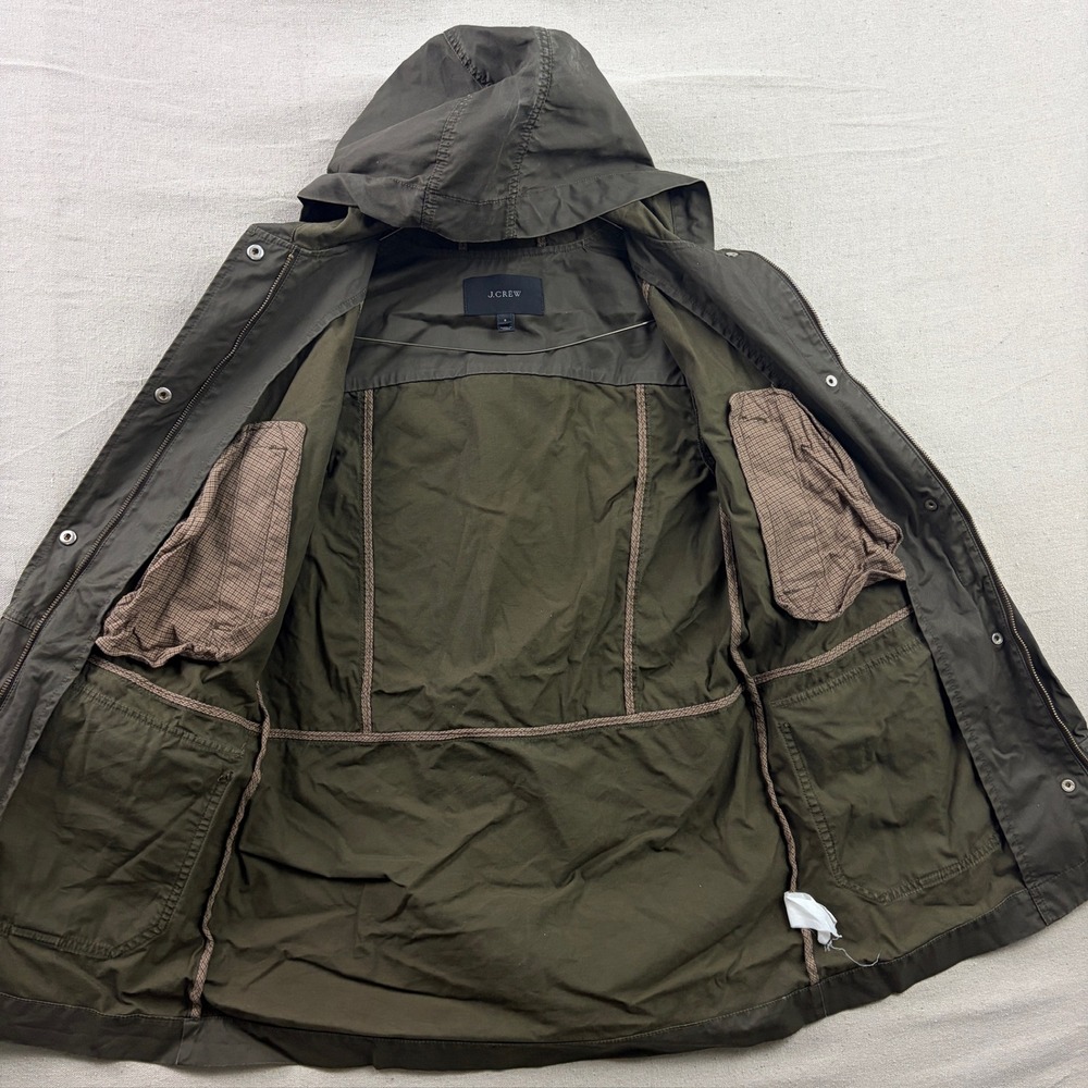 J.Crew Field Jacket Womens Small Long Field Sterling Dark Fatigue Green coat - Picture 5 of 8